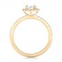 18k Yellow Gold 18k Yellow Gold Custom Diamond Halo Engagement Ring - Front View -  102693 - Thumbnail