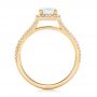 18k Yellow Gold 18k Yellow Gold Custom Diamond Halo Engagement Ring - Front View -  102875 - Thumbnail