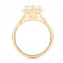 18k Yellow Gold 18k Yellow Gold Custom Diamond Halo Engagement Ring - Front View -  102957 - Thumbnail