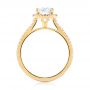 18k Yellow Gold 18k Yellow Gold Custom Diamond Halo Engagement Ring - Front View -  103453 - Thumbnail