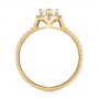 14k Yellow Gold 14k Yellow Gold Custom Diamond Halo Engagement Ring - Front View -  103549 - Thumbnail