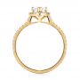 18k Yellow Gold 18k Yellow Gold Custom Diamond Halo Engagement Ring - Front View -  103549 - Thumbnail