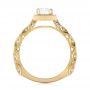 18k Yellow Gold 18k Yellow Gold Custom Diamond Halo Engagement Ring - Front View -  103596 - Thumbnail