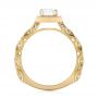 14k Yellow Gold 14k Yellow Gold Custom Diamond Halo Engagement Ring - Front View -  103596 - Thumbnail
