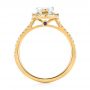 14k Yellow Gold 14k Yellow Gold Custom Diamond Halo Engagement Ring - Front View -  104264 - Thumbnail