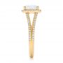 14k Yellow Gold 14k Yellow Gold Custom Diamond Halo Engagement Ring - Side View -  102875 - Thumbnail