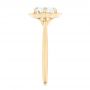 18k Yellow Gold 18k Yellow Gold Custom Diamond Halo Engagement Ring - Side View -  102957 - Thumbnail