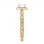 14k Yellow Gold 14k Yellow Gold Custom Diamond Halo Engagement Ring - Side View -  103596 - Thumbnail