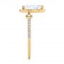 14k Yellow Gold 14k Yellow Gold Custom Diamond Halo Engagement Ring - Side View -  104264 - Thumbnail