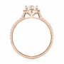 14k Rose Gold Custom Diamond Halo Engagement Ring - Front View -  103549 - Thumbnail