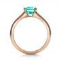 14k Rose Gold 14k Rose Gold Custom Emerald Ring - Front View -  1427 - Thumbnail