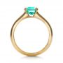 18k Yellow Gold 18k Yellow Gold Custom Emerald Ring - Front View -  1427 - Thumbnail