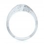 14k White Gold 14k White Gold Custom Hand Engraved Solitaire Diamond Engagement Ring - Front View -  103338 - Thumbnail