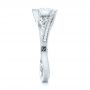  Platinum Platinum Custom Hand Engraved Solitaire Diamond Engagement Ring - Side View -  103338 - Thumbnail