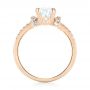 14k Rose Gold 14k Rose Gold Custom Moissanite And Diamond Engagement Ring - Front View -  103210 - Thumbnail