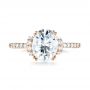 14k Rose Gold 14k Rose Gold Custom Moissanite And Diamond Engagement Ring - Top View -  103210 - Thumbnail