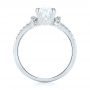 18k White Gold 18k White Gold Custom Moissanite And Diamond Engagement Ring - Front View -  103210 - Thumbnail