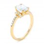 18k Yellow Gold 18k Yellow Gold Custom Moissanite And Diamond Engagement Ring - Three-Quarter View -  103210 - Thumbnail