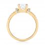 14k Yellow Gold 14k Yellow Gold Custom Moissanite And Diamond Engagement Ring - Front View -  103210 - Thumbnail