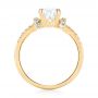 18k Yellow Gold 18k Yellow Gold Custom Moissanite And Diamond Engagement Ring - Front View -  103210 - Thumbnail