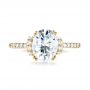 14k Yellow Gold 14k Yellow Gold Custom Moissanite And Diamond Engagement Ring - Top View -  103210 - Thumbnail