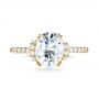 18k Yellow Gold 18k Yellow Gold Custom Moissanite And Diamond Engagement Ring - Top View -  103210 - Thumbnail