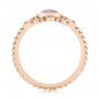 14k Rose Gold Custom Moonstone And Diamond Engagement Ring - Front View -  104874 - Thumbnail