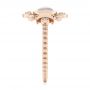 14k Rose Gold Custom Moonstone And Diamond Engagement Ring - Side View -  104874 - Thumbnail