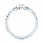14k White Gold 14k White Gold Custom Moonstone And Diamond Engagement Ring - Front View -  104874 - Thumbnail