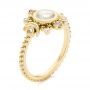 18k Yellow Gold 18k Yellow Gold Custom Moonstone And Diamond Engagement Ring - Three-Quarter View -  104874 - Thumbnail