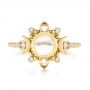 14k Yellow Gold 14k Yellow Gold Custom Moonstone And Diamond Engagement Ring - Top View -  104874 - Thumbnail