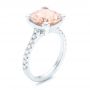 14k White Gold Custom Morganite And Diamond Engagement Ring