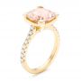 14k Yellow Gold Custom Morganite And Diamond Engagement Ring