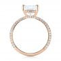 18k Rose Gold Custom Pave Diamond Engagement Ring - Front View -  104690 - Thumbnail