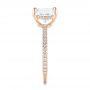 18k Rose Gold Custom Pave Diamond Engagement Ring - Side View -  104690 - Thumbnail