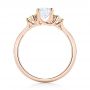 18k Rose Gold Custom Peridot And Diamond Engagement Ring - Front View -  102840 - Thumbnail
