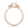 18k Rose Gold Custom Peridot And Diamond Engagement Ring - Front View -  102840 - Thumbnail