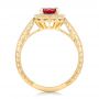 14k Yellow Gold 14k Yellow Gold Custom Ruby And Diamond Engagement Ring - Front View -  102453 - Thumbnail