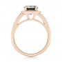 18k Rose Gold 18k Rose Gold Custom Sapphire And Diamond Engagement Ring - Front View -  102978 - Thumbnail