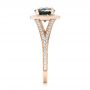 14k Rose Gold Custom Sapphire And Diamond Engagement Ring - Side View -  102978 - Thumbnail
