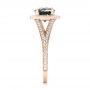 14k Rose Gold Custom Sapphire And Diamond Engagement Ring - Side View -  102978 - Thumbnail