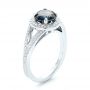 14k White Gold 14k White Gold Custom Sapphire And Diamond Engagement Ring - Three-Quarter View -  102978 - Thumbnail