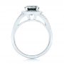 14k White Gold 14k White Gold Custom Sapphire And Diamond Engagement Ring - Front View -  102978 - Thumbnail