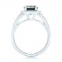 18k White Gold 18k White Gold Custom Sapphire And Diamond Engagement Ring - Front View -  102978 - Thumbnail