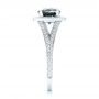 14k White Gold 14k White Gold Custom Sapphire And Diamond Engagement Ring - Side View -  102978 - Thumbnail