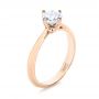 18k Rose Gold 18k Rose Gold Custom Solitaire Diamond Engagement Ring - Three-Quarter View -  103396 - Thumbnail