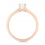18k Rose Gold Custom Solitaire Diamond Engagement Ring - Front View -  102757 - Thumbnail