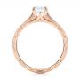 14k Rose Gold Custom Solitaire Diamond Engagement Ring - Front View -  103283 - Thumbnail