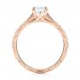 14k Rose Gold Custom Solitaire Diamond Engagement Ring - Front View -  103283 - Thumbnail