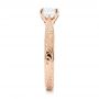 14k Rose Gold Custom Solitaire Diamond Engagement Ring - Side View -  103283 - Thumbnail